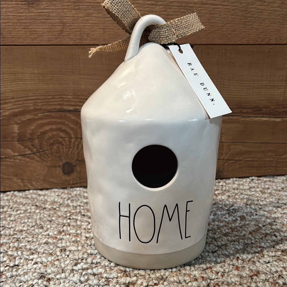 NWT Rae Dunn White Ceramic Birdhouse